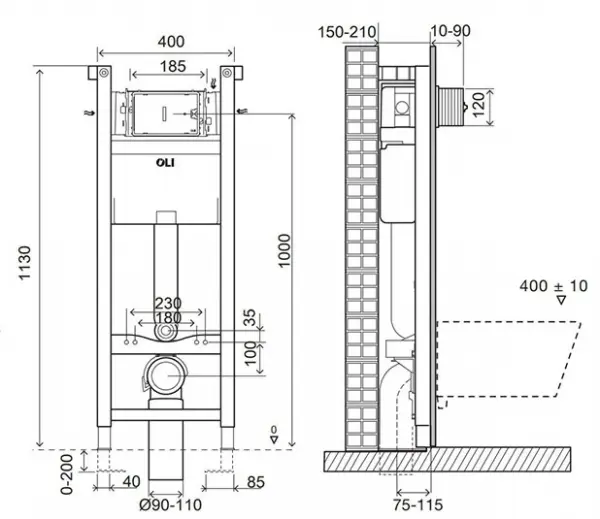 Фото Унитаз с инсталляцией Aquanet Atago 2.0 W/886668SDOO