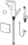 Фото Смеситель для кухни Oras Alessi Swan 230/12V с Smart кнопкой и ручным душем 8223F
