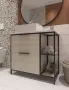 Фото Тумба под раковину Cersanit Bosquet 80 для раковины CREA 50 дуб напольная (63012)