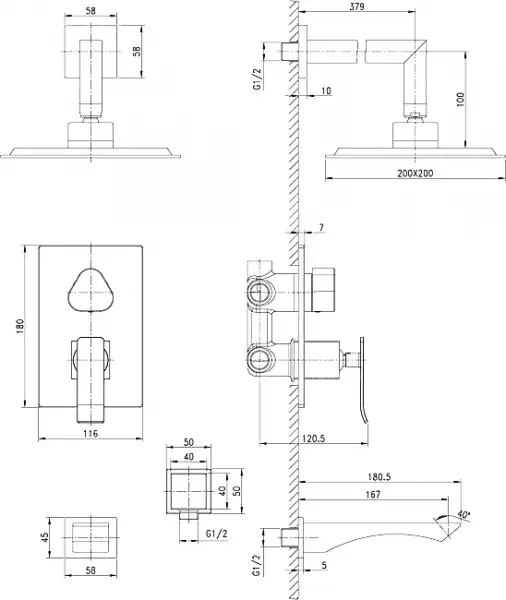 Фото Душевой комплект LEMARK Contest LM5822CW
