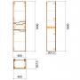 Фото Пенал Azario Кантри 40 400х307х1600 подвесной, левосторонний, белый глянец (CS00097264)