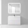 Фото Тумба с раковиной BelBagno Marino 90 bianco lucido, напольная (MARINO-900-2C-PIA-BL-P+BB900/450-LV-MR-AST)