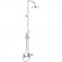 Фото Ideal Standard Ceratherm T25 Душевая система с изливом и термостатом и ручным душем, корпус Coolbody, руч.душ: 3 режима, верх. душ: 200 мм, цвет: хром