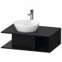 Фото Duravit D-Neo Тумбочка подвесная компакт, 260x800x550 мм, 1 открытое отделение на правой стороне, цвет: Black Oak