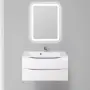 Фото Комплект мебели BelBagno Marino 90 bianco lucido, подвесная (MARINO-900-2C-SO-BL-P+BB900/450-LV-MR-AST+SPC-MAR-600-800-LED-TCH)