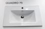 Фото Раковина Sanita Luxe Quadro 75, белая (QDR75SLWB01)
