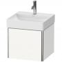 Фото Duravit XSquare Тумба подвесная под раковину # 235350, 1 выдвижное отделение,  397x484x460мм, цвет white highgl