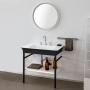 Фото Agape Novecento XL Консоль под раковину с полкой 85.2x49.7x72.7 см, цвет: матовый темный серый