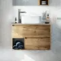 Фото Тумба с раковиной STWORKI Карлстад 75 дуб рустикальный, роверелла, с отверстием для смесителя в столешнице