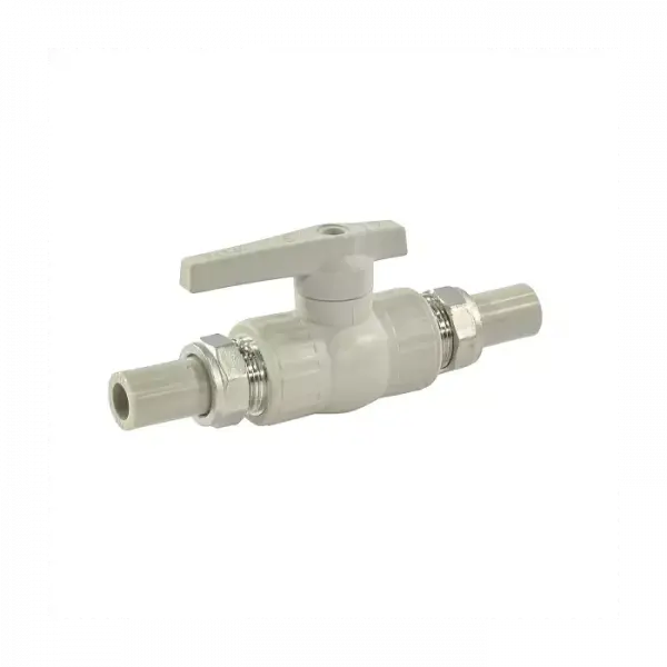 Фото Кран шаровой PP-R полнопроходной серый Дн 32х1 1/4" VALFEX 20246032Г