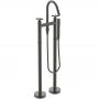 Фото Ideal Standard Joy Neo Смеситель для ванны, напольный, с душевым набором, шлангом IDEALFLEX 125см, цвет: PVD Magnetic Grey