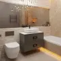 Фото Тумба под раковину La Fenice Cubo Twin Grigio 80 см серая матовая