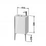 Фото Duravit XViu Тумба подвесная 594x410x290мм, для раковины #072343, 1 дверь, петли справа, цвет: белый глянцевый/champagne matt