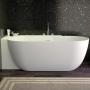 Фото KNIEF Lotus Selected Ванна отдельностоящая левая,из материала Stone 190х95х63 см, перелив щелев, в левый угол, цвет белый матов