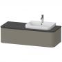 Фото Duravit Happy D.2 Plus Тумба подвесная  354x1300x550мм 1 ящик, DX, цвет: stone grey satin matt