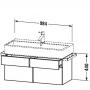 Фото Duravit VA База под раковину 441x984x431, 1 выдв.ящик, American Walnut