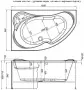 Фото Акриловая ванна Aquanet Capri 160x100 L с каркасом 00205475