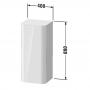 Фото Duravit Happy D.2 Plus Пенал подвесной 88x40x36см 1 дверь, 2 стекл. полки, SX, цвет: белый глянцевый