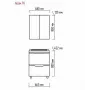 Фото Тумба под раковину напольная с 2 ящиками Misty Лайм 70 Э-Лай01070-2Я