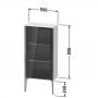 Фото Duravit XViu Шкаф подвесной со стеклянной дверью 50x24x89см, 2 стеклянные полки (петли слева), цвет: белый глянцевый/champagne matt