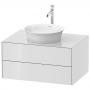 Фото Duravit White Tulip Тумбочка подвесная,  408x800x550 мм, 2 ящика, цвет: белый высокоглянцевый
