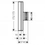 Фото Axor Edge Смеситель для душа Highflow,  встраиваемый, термостат, на 1 источник, алмазная огранка, внешняя часть, цвет: золото