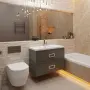 Фото Тумба под раковину La Fenice Cubo Twin Grigio 80 см серая матовая