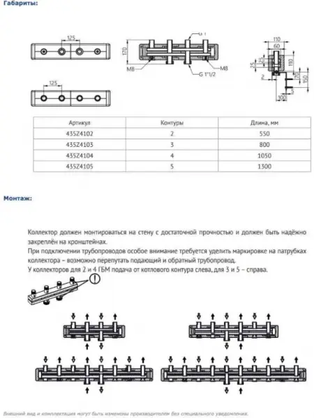 Фото Коллектор Uni-Fitt 435Z4105 на 5 контуров