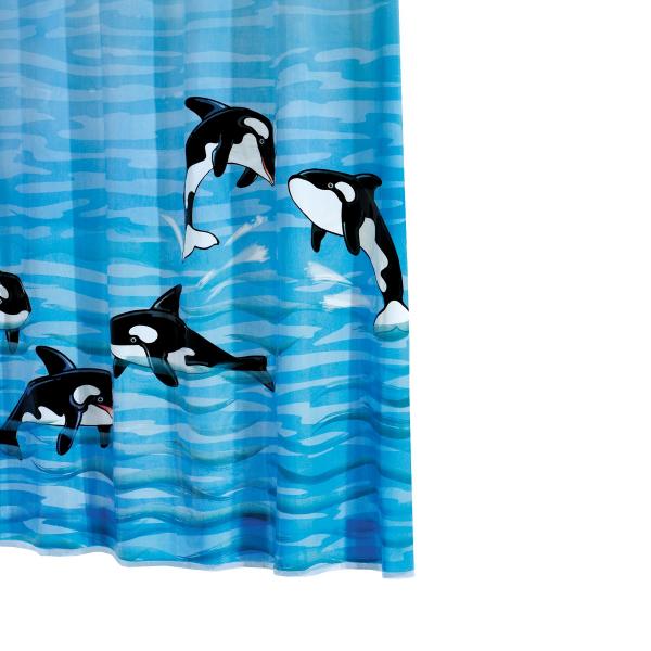 Фото Штора для ванных комнат Orka синий/голубой 180*200