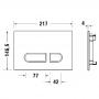 Фото Duravit A.1 Plus Клавиша смыва мех-ая с автосмывом для DNeoNew/StarckFNew, белое стекло с подсветкой спец.цена из наличия продаем с WD1039,