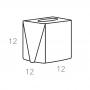 Фото ADJ Салфетница Kleenex, 12x12xH12 см., цвет: черный/серый