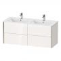 Фото Duravit ME by Starck  Двойная раковина для мебели с перел., с 1 отв. под смес., 1300x490мм, Цвет: Белый