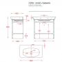 Фото Artceram CIVITAS Структура металлическая Quadra для раковины 90см, полка стекло, цвет хром