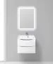 Фото Тумба с раковиной BelBagno Marino 60 bianco lucido, подвесная (MARINO-600-2C-SO-BL-P+BB600/450-LV-MR-AST)