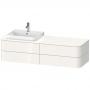Фото Duravit Happy D.2 Plus Тумба подвесная  408x1600x550мм 4  ящика,, цвет: белый глянцевый