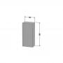 Фото Duravit White Tulip Шкафчик подвесной 40x24х88см., 1 дверца, 2 стекл. полки, петли справа, цвет: белый высокоглянцевый