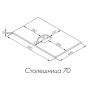 Фото Столешница под раковину Aquaton Либерти 70 дуб эльвезия (1A281203LYC70)
