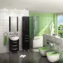 Фото Тумба с раковиной Акватон Ария 50 Н (1A1402K0AA950) черный глянец