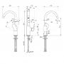 Фото Ideal Standard Ceralife O Смеситель для раковины H215, с поворотным изливом, без донного клапана, цвет: хром