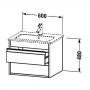 Фото Duravit Ketho База под раковину ,для ME by Starck, 1p.-o.comp.480x600x475, цвет орех натуральный