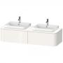 Фото Duravit Happy D.2 Plus Тумба подвесная  354x1600x550мм 2 ящика , цвет: белый глянцевый