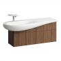 Фото Laufen Alessi One Тумба под раковину 814973, 995х320х440мм, с 1 ящик, с сифоном, слив слева, натуральный шпон,  цвет: орех