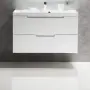 Фото Тумба с раковиной BelBagno Vittoria 100 bianco lucido (VITTORIA-1000-2C-SO-BL+BB1000/450-LV-MR-AST)