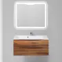 Фото Комплект мебели BelBagno Marino 100 rovere ciliegio (MARINO-1000-2C-SO-RC-P+BB1000/445-LV-MR-PR+SPC-AL-1000-800 Nero)
