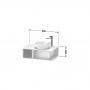 Фото Duravit D-Neo Тумбочка подвесная компакт, 260x800x480 мм, 1 открытое отделение на левой стороне, цвет: белый высокоглянцевый