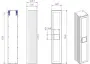 Фото Шкаф-пенал La Fenice Cubo Grigio 30 см серый матовый
