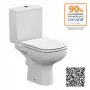 Фото Унитаз-компакт Cersanit Colour CLEAN ON 011 3/5 с кр. дюроп., lifting, easy-off, белый, Сорт1 фарфор прямоугольная (S-KO-COL011-3/5-COn-DL-w)