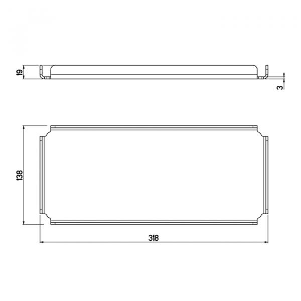 Фото QuadroDesign Поднос 31.8х13.8х1.9см., подвесной, цвет: Brushed Stainless Steel