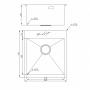 Фото Мойка для кухни MILACIO Denia  46 Steel (MC.77478) золото