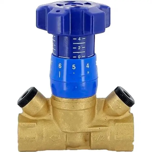 Фото CIM 787R 12 Cimberio Клапан балансировочный ручной 787R 1/2" обычн. латунь  Kvs=1,75 PN25 BB без изм. ниппелей